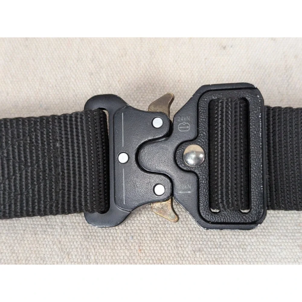 Tactical Nylon Web Belt with Black Quick-Release Buckle Adjustable 42 Inch